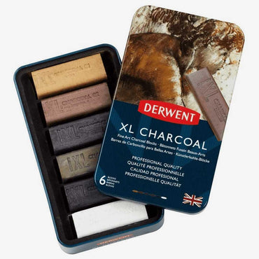 Derwent XL Charcoal Set Of 6 The Stationers